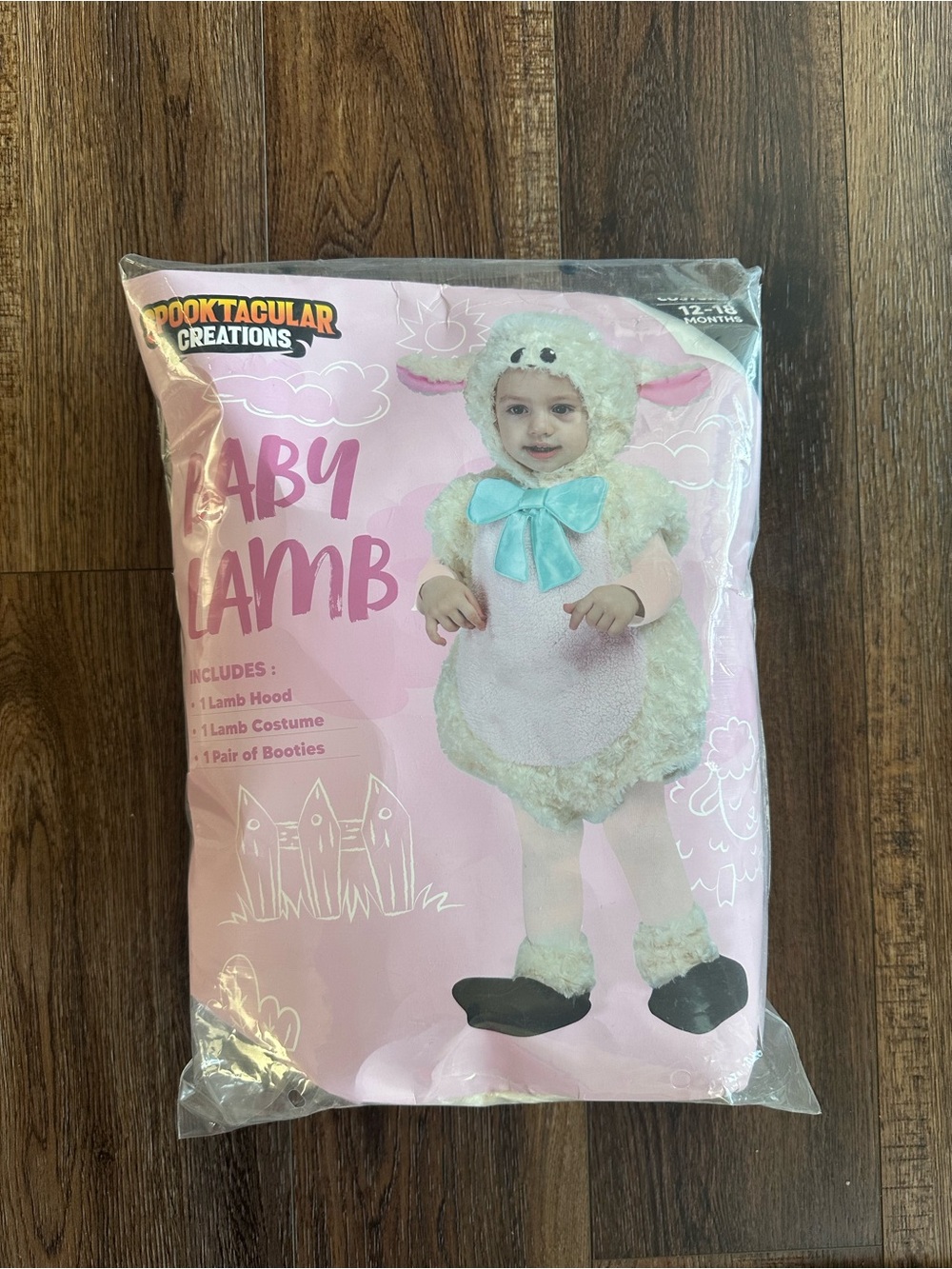 Pooktacular Creations Baby Lamb Costume - Pink
